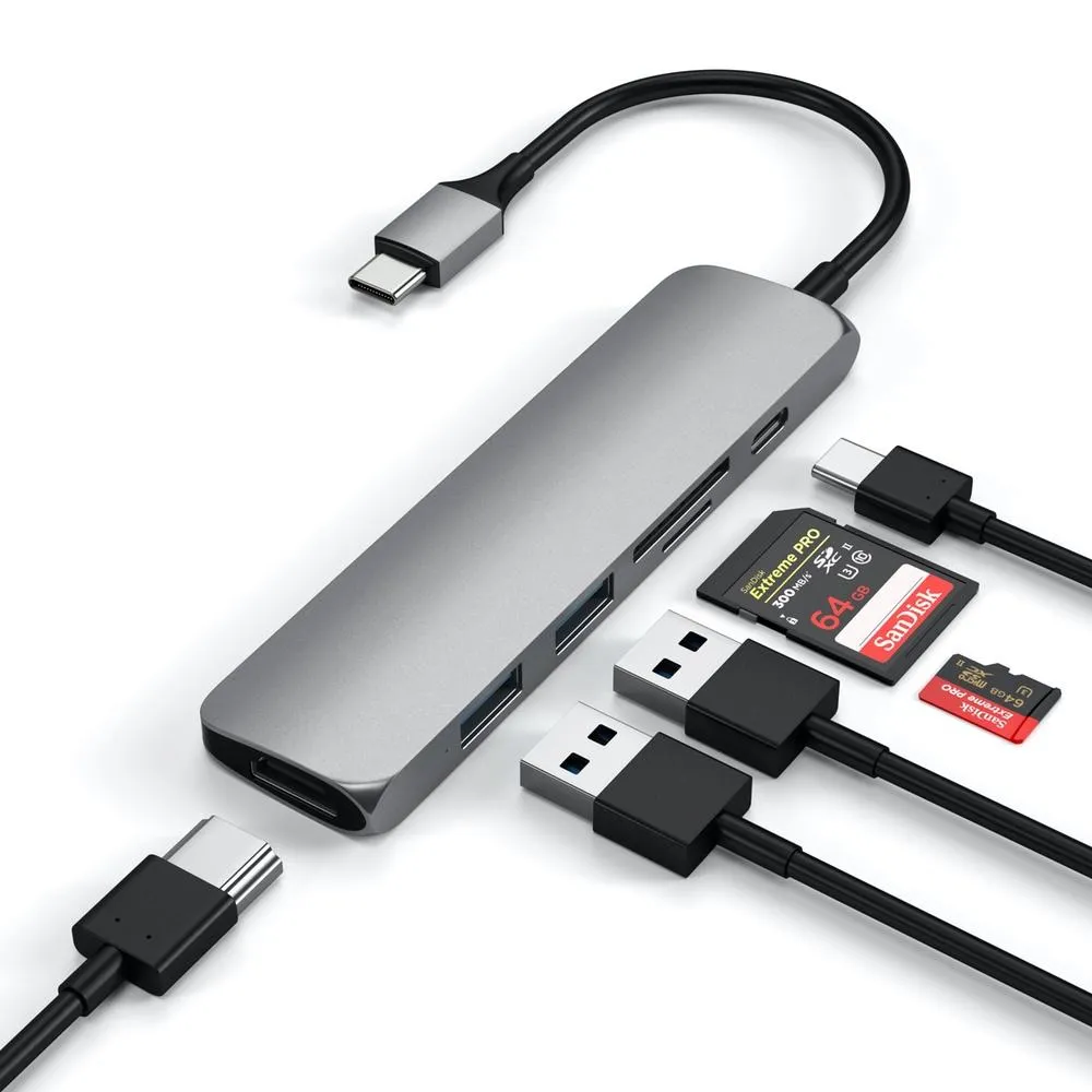 Satechi Slim USB-C MultiPort Adapter Version 2 - Space Grey