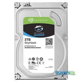 Seagate Skyhawk 3tb Surveillance Hard Drive - Sata 6gb/s 64mb Cache 3.5-inch Internal Drive