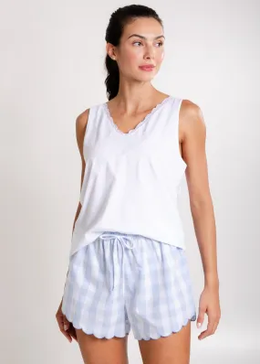 Short Sonho Xadrez Azul
