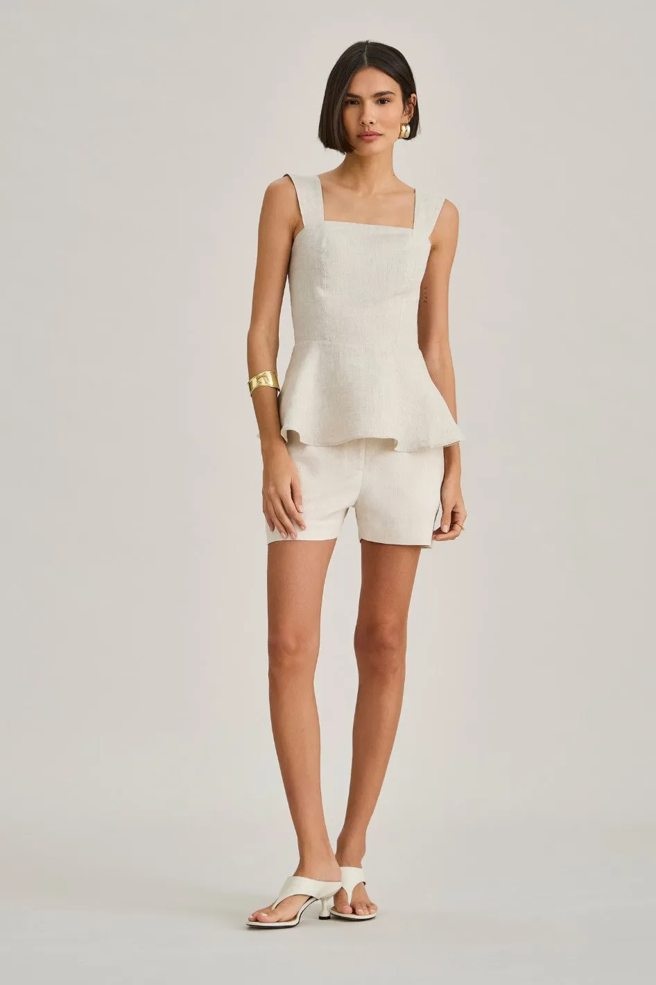 Shorts de Linho Natural Sara