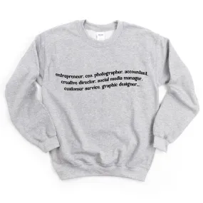 Small Business Owner | Crewneck Sweatshirt