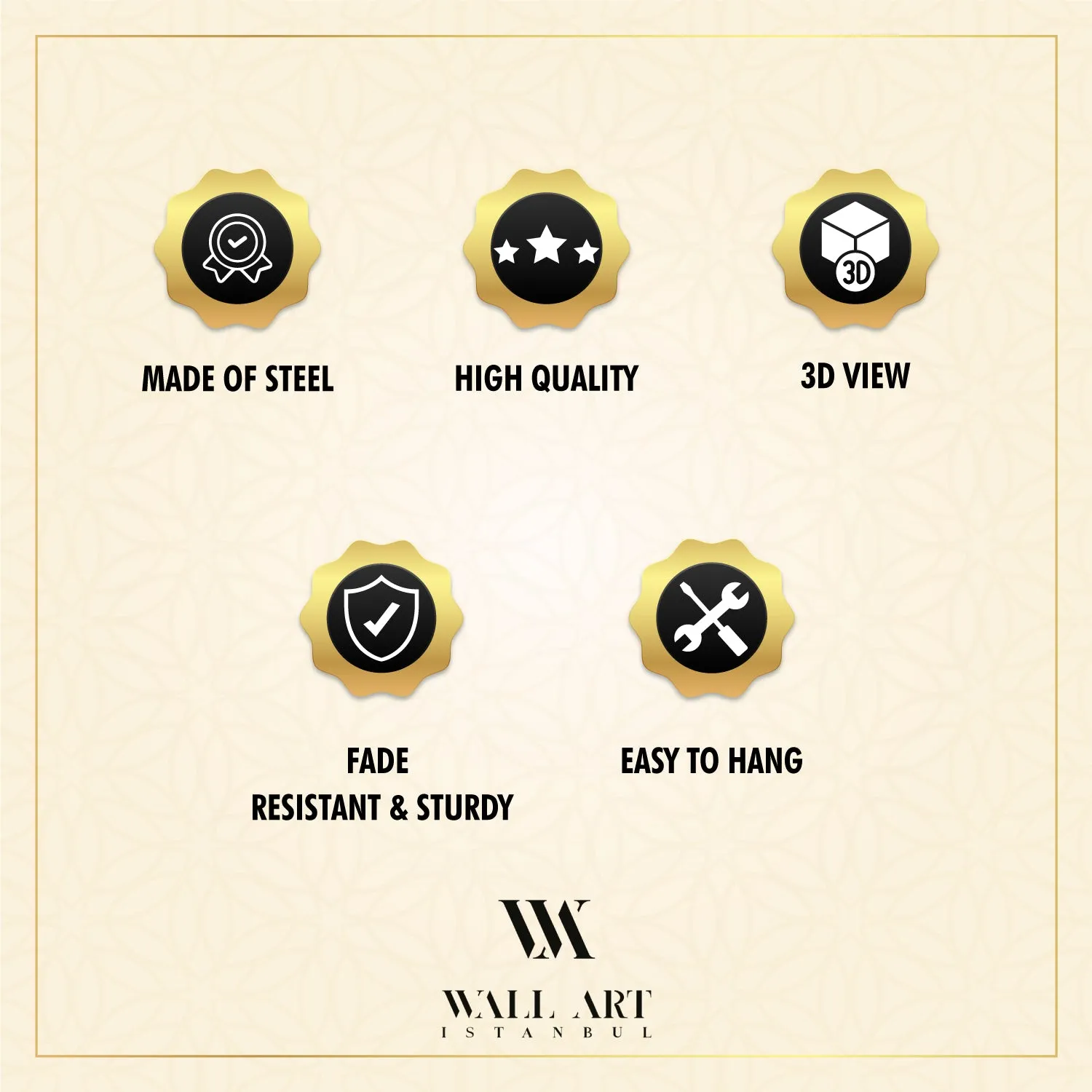 Surah Al-Nâs and Surah Al-Falaq Metal Wall Art Set of 2 – WAM078