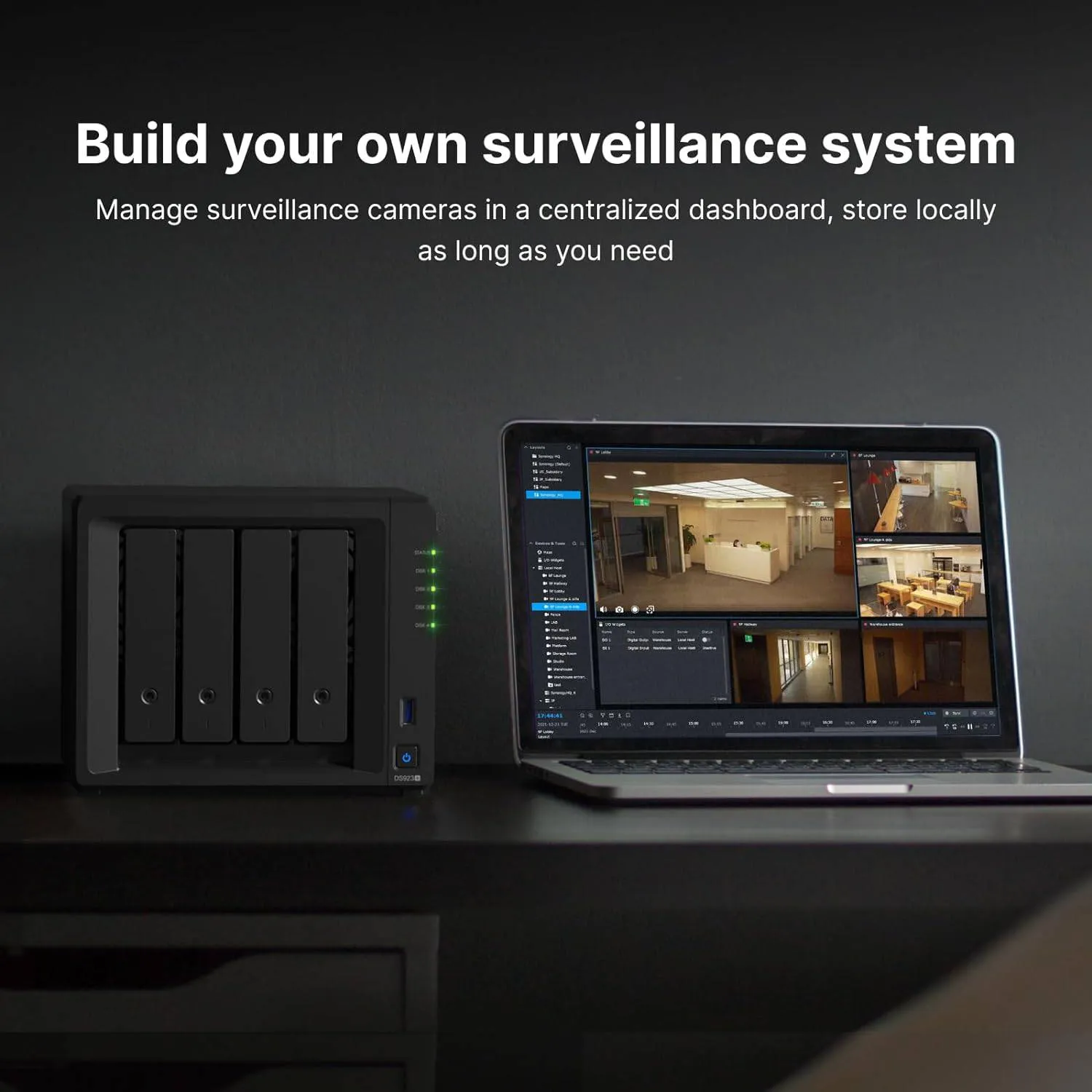 Synology DiskStation DS923  Network Attached Storage Drive (Black)   WD Ultrastar 72TB 18x4 7200 RPM Nas Hdd