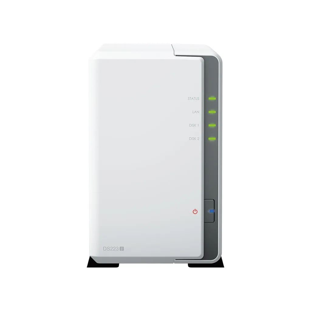Synology DS223j NAS DiskStation 2-Bays NAS with Quad Core CPU, 1GB Memory