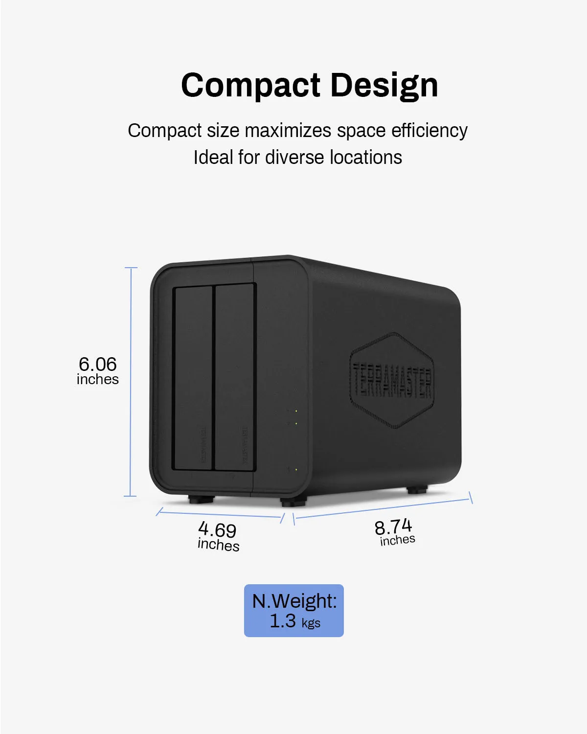 TERRAMASTER D5 Hybrid HDD NVMe SSD Enclosure – USB 3.2 Gen2 X2 20Gbps Type C 5-Bay USB3.2 Hybrid Disk Enclosure Supports RAID 0/1/Single/JBOD Exclusive 2 3 RAID Hybrid Disk Array (Diskless)