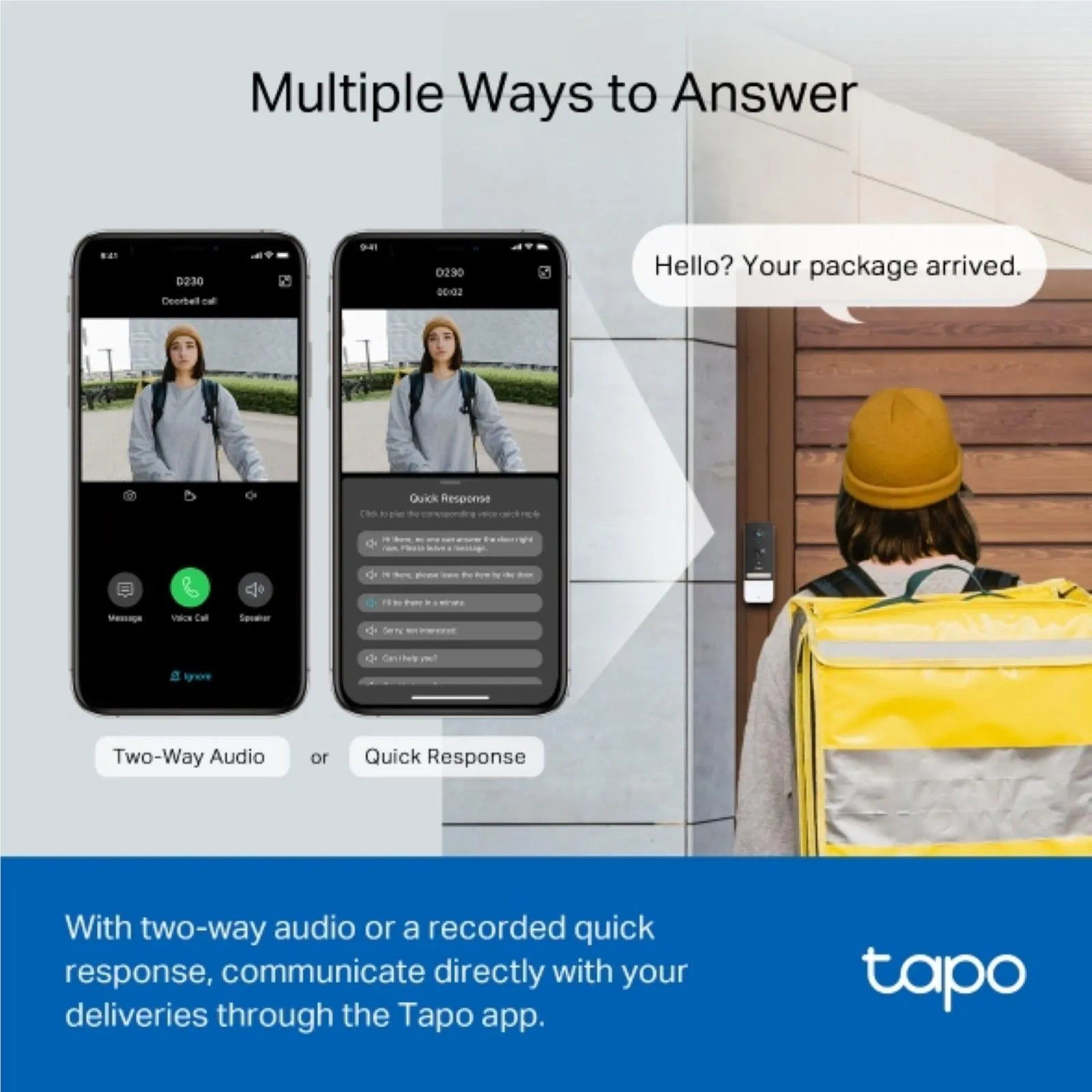 TP-Link Tapo 2K Wireless Video Doorbell with Hub