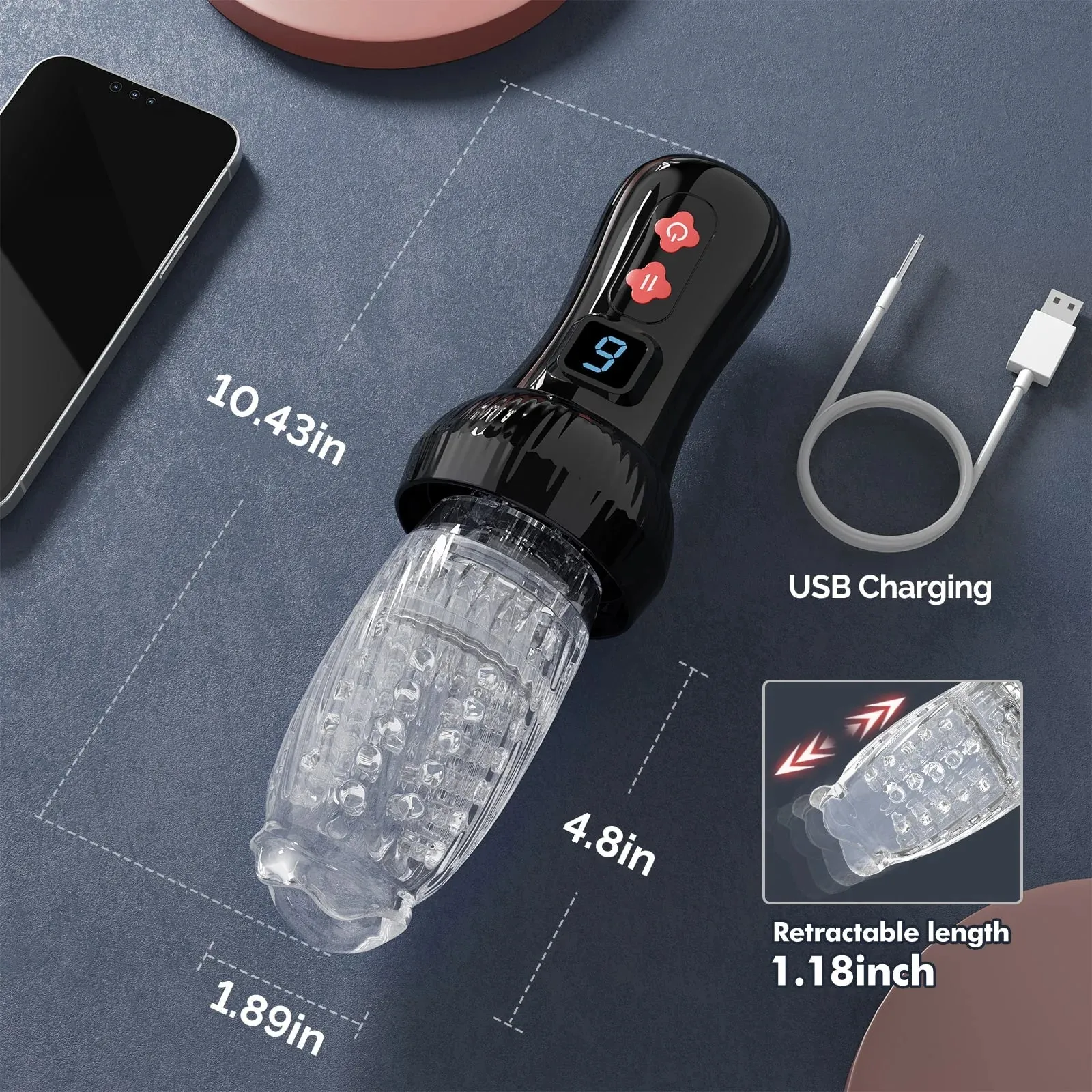 Upgraded 2 in 1 Powerful Automatic Thrusting and Rotating Male Masturbator