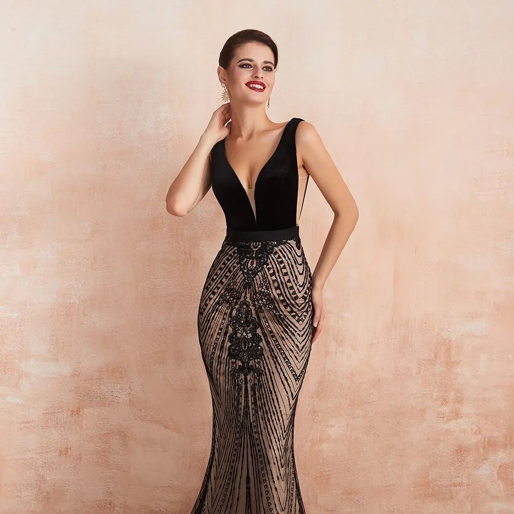 Vestido de Festa Luxo em Cetim Decorado com Cristais (Pronta Entrega)