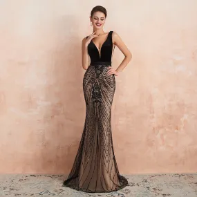 Vestido de Festa Luxo em Cetim Decorado com Cristais (Pronta Entrega)