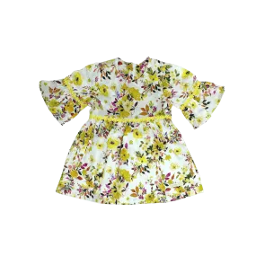 Vestido Floral Aquarela Amarelo