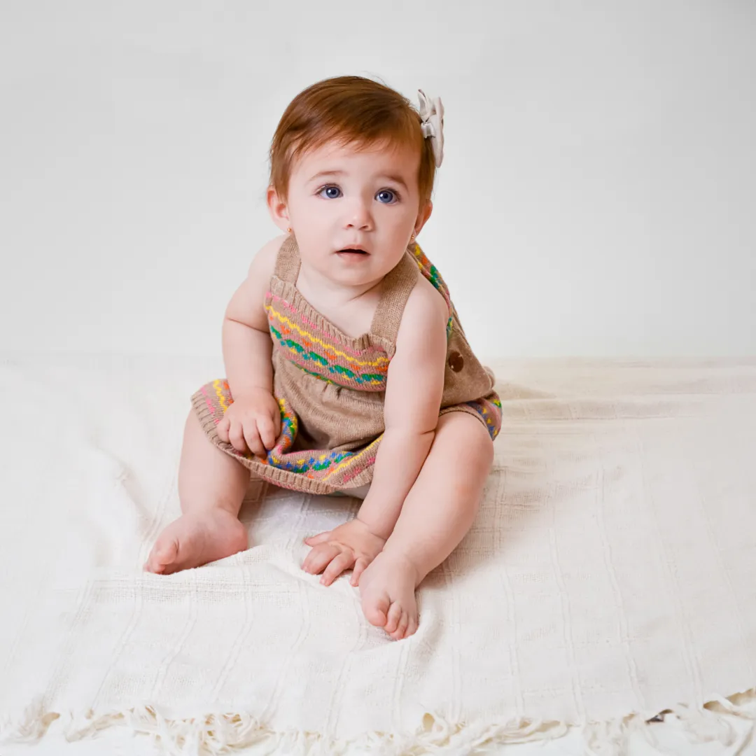Vestido Tricot Jacard- Bebê e Infantil
