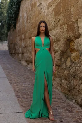VESTIDO VERDE COMPRIDO