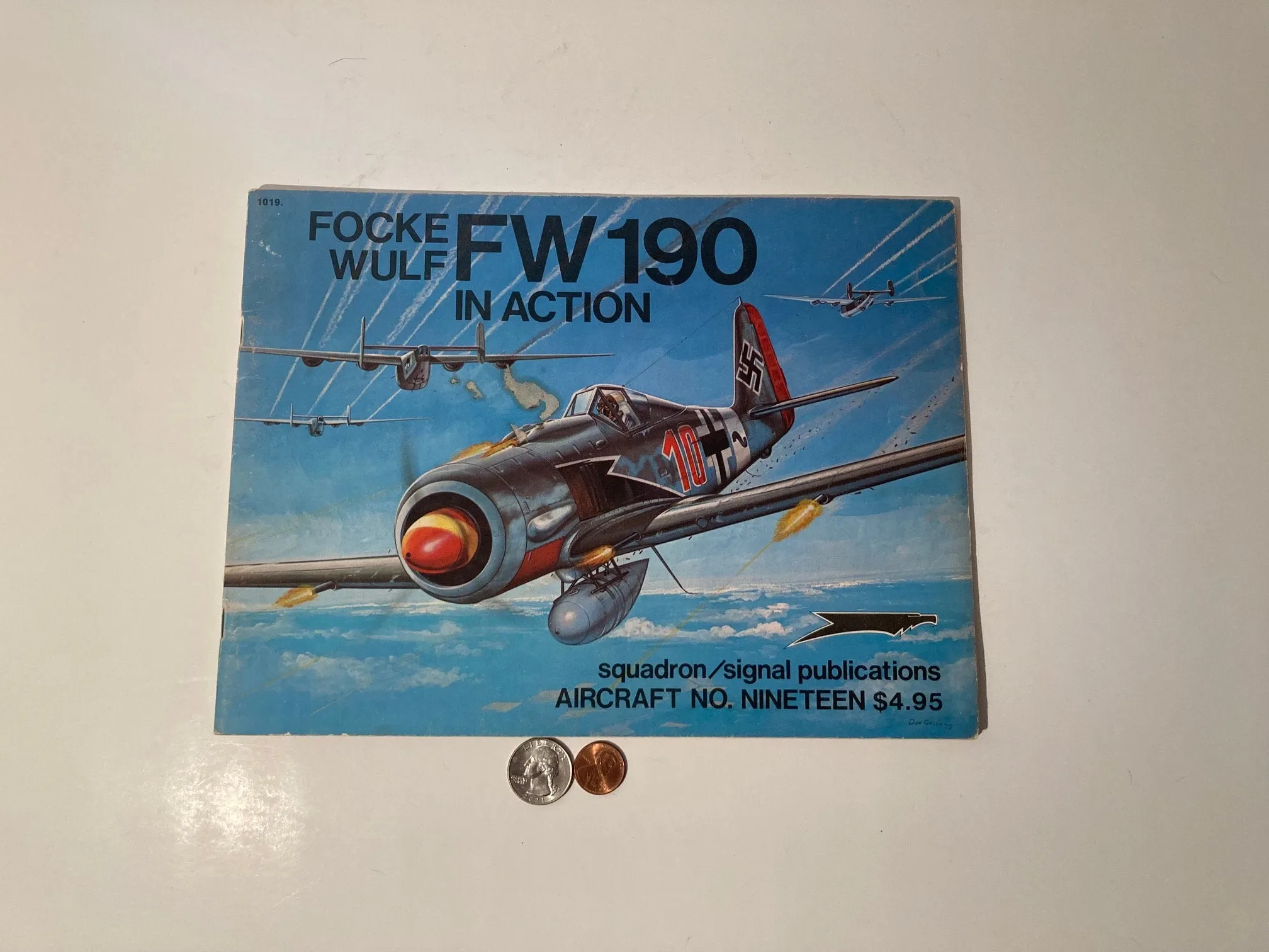 Vintage 1975 Book, Focke Wulf, FW 190 In Action, Airplane, Military, Lots of Cool Vintage Pictures