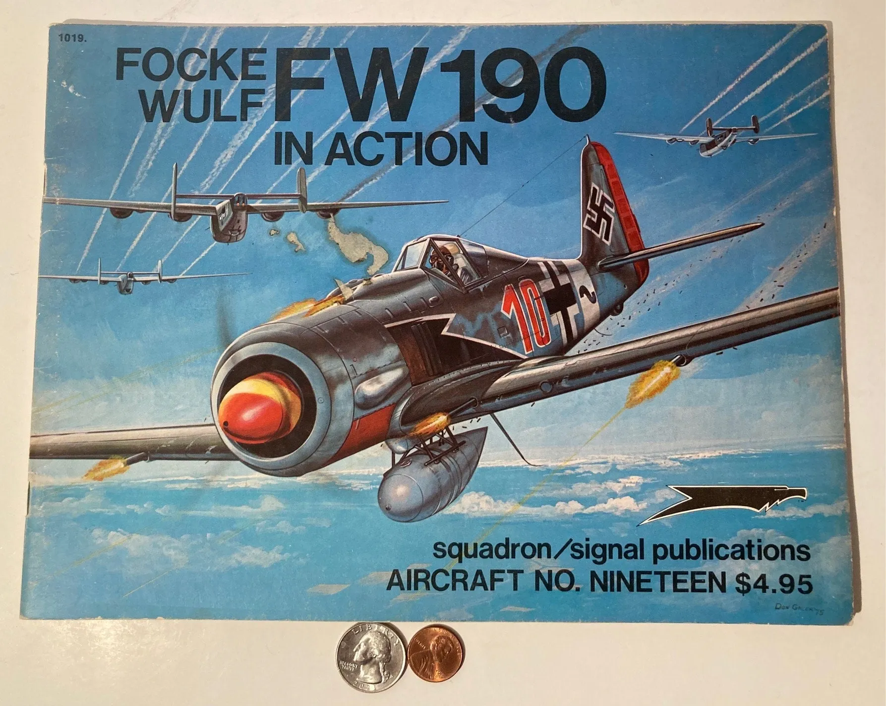 Vintage 1975 Book, Focke Wulf, FW 190 In Action, Airplane, Military, Lots of Cool Vintage Pictures