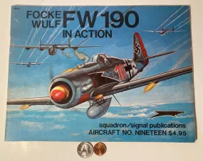 Vintage 1975 Book, Focke Wulf, FW 190 In Action, Airplane, Military, Lots of Cool Vintage Pictures