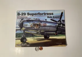 Vintage Book, B-29 Superfortress, Airplane, Walk Around Color Series, Squadron Signal