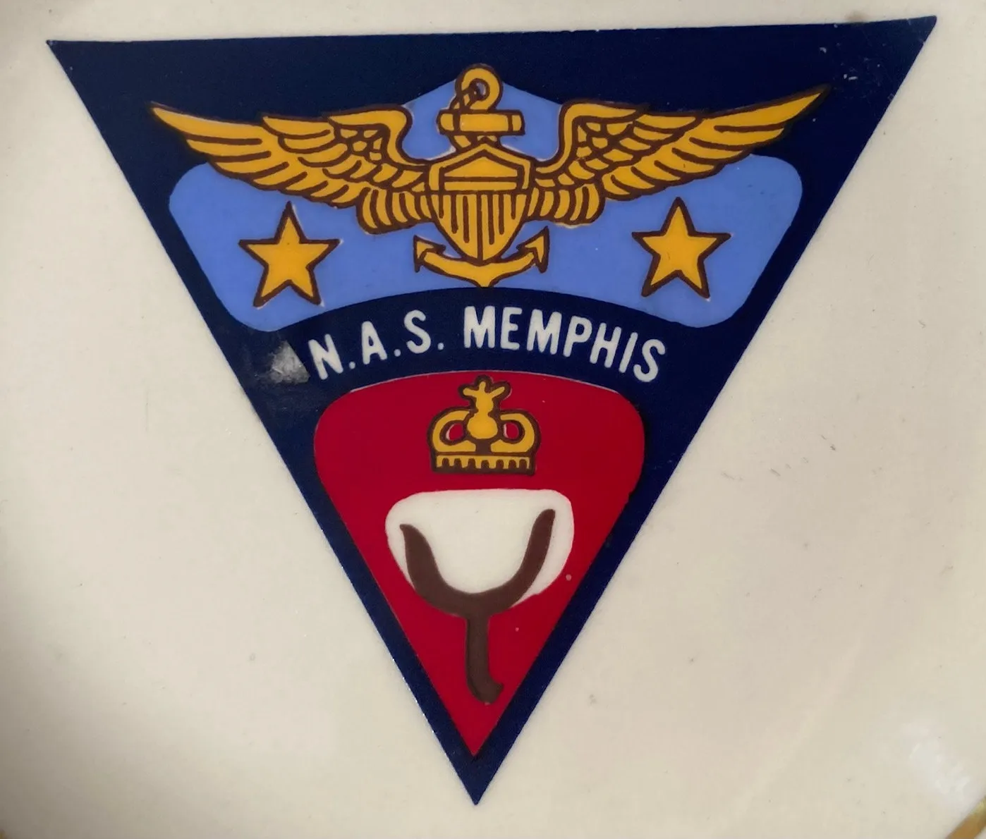 Vintage Command Ashtray, NAS Memphis, Naval Air Station, Navy, Smoking, CIgarettes, Cigars