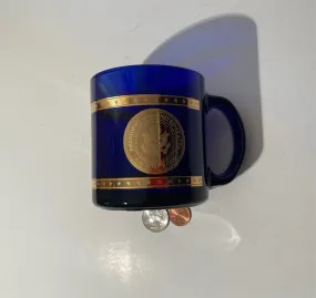 Vintage Command Coffee Cup, Mug, Drinkware, Air Force One, Blue Glass, President
