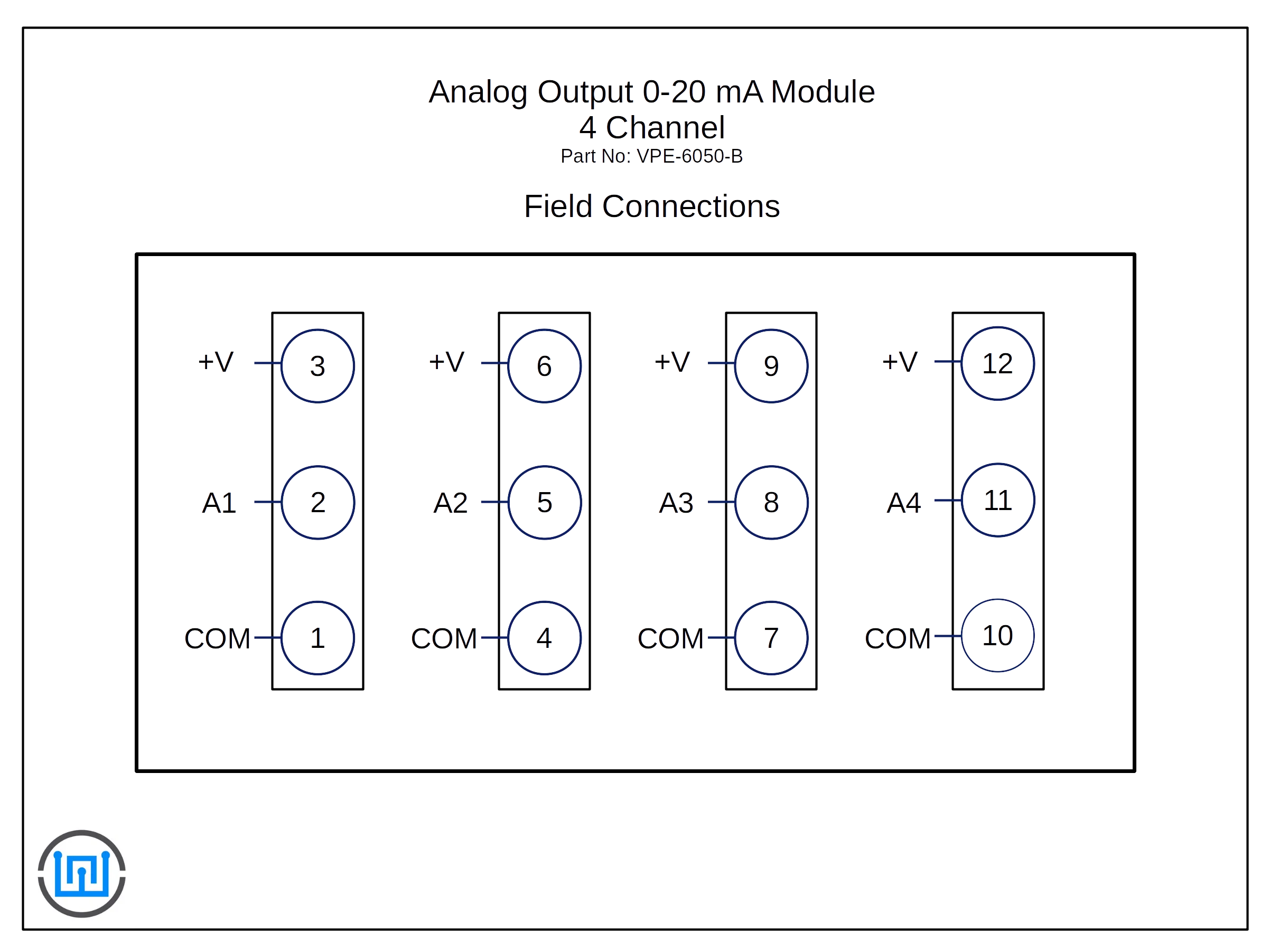 VPE-6050 Analog mA Output I/O Module