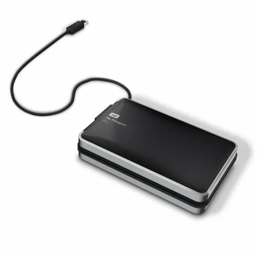 WD My Passport Pro Portable External Hard Drive 2TB Thunderbolt, WDBRMP0020DBK
