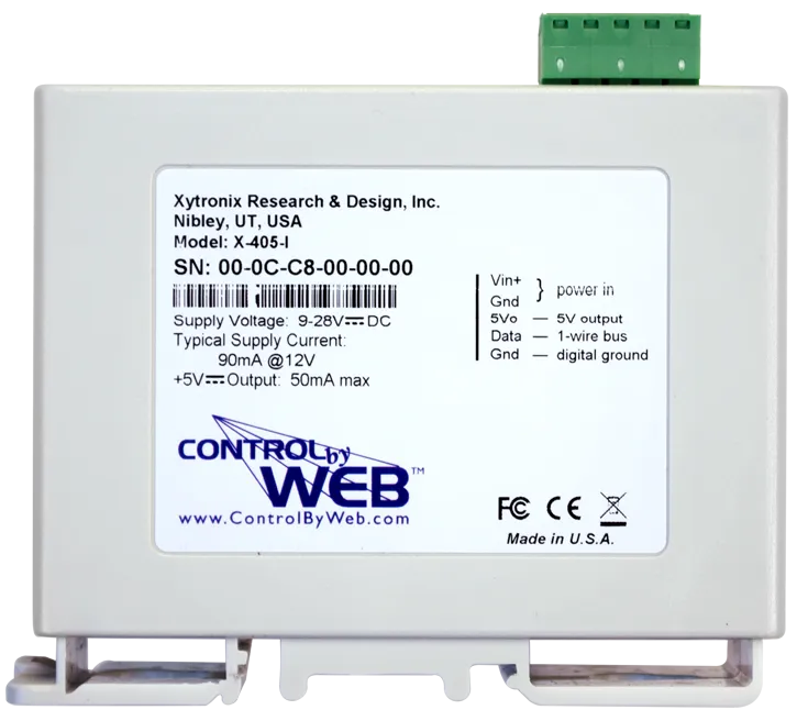 X-405 | Web-Enabled Temperature and Humidity Module