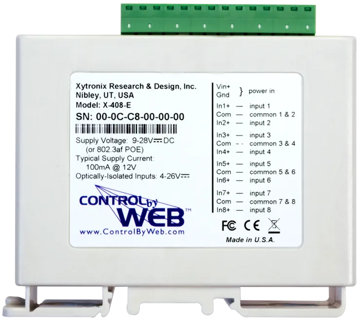 X-408™ | Web-Enabled Digital Input Module