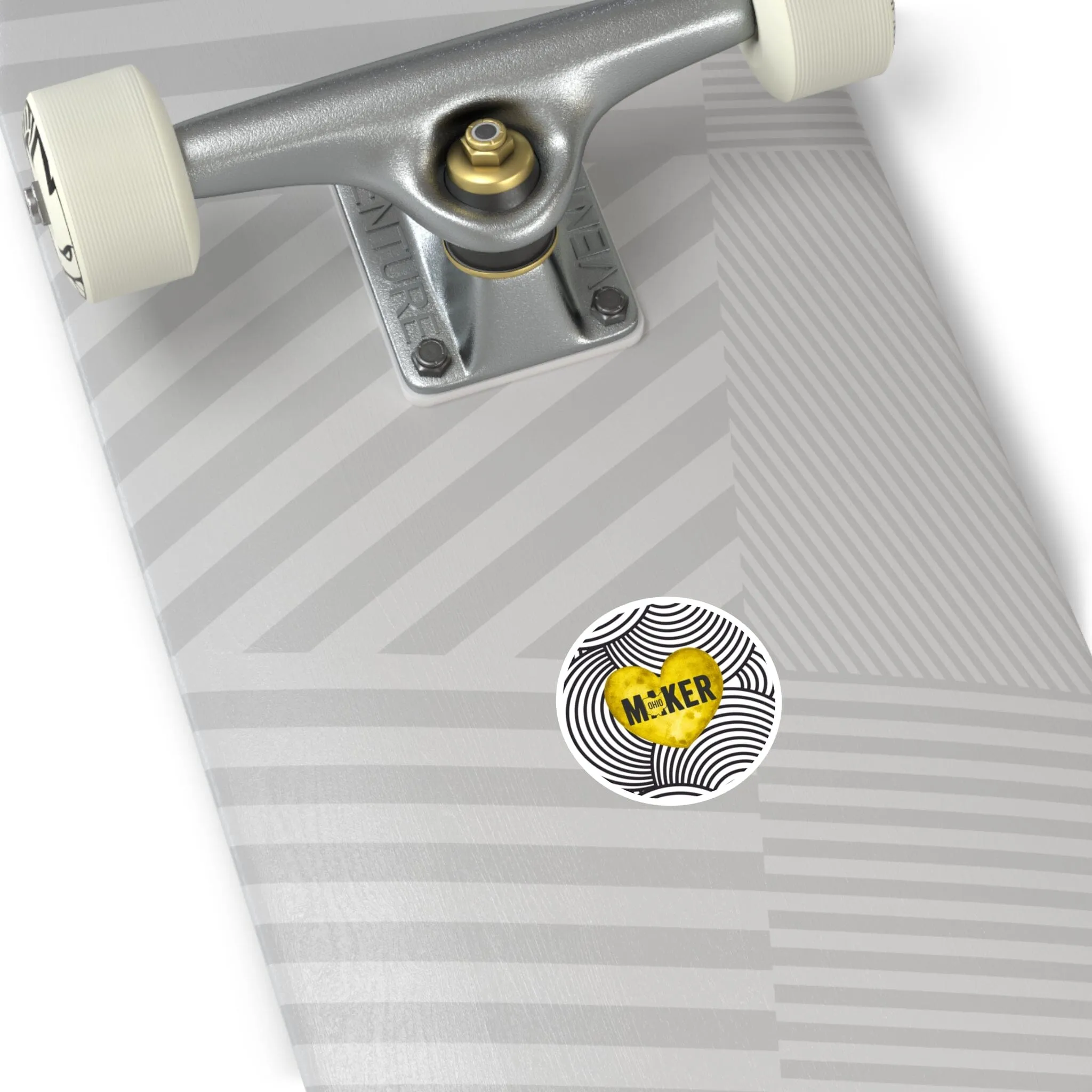 Yellow Ohio Maker Round Sticker