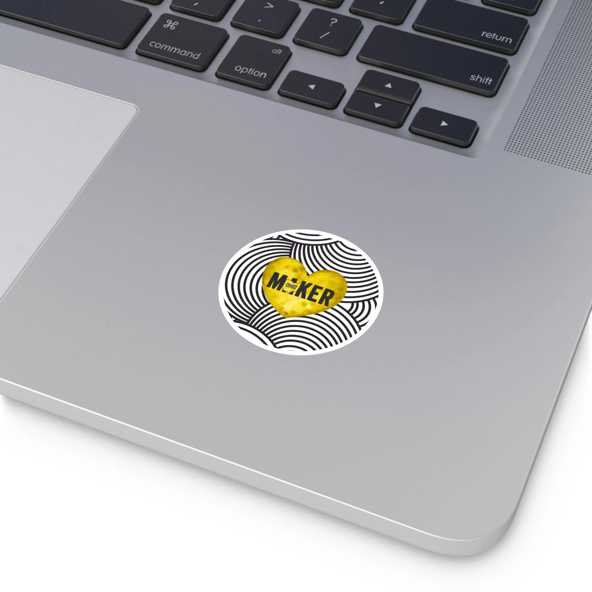 Yellow Ohio Maker Round Sticker